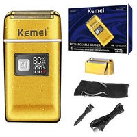 Kemei Tx8 Metal Housing Rechargeable Electric Shaver For Men Hair Beard Electric Razor Bald Head Shaving Machine Professional