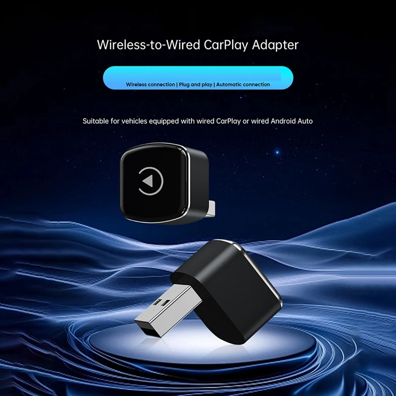 

Умный AI-адаптер 2-в-1: беспроводной CarPlay и Android Auto USB-донгл для преобразования проводного CarPlay в беспроводной (A31R)