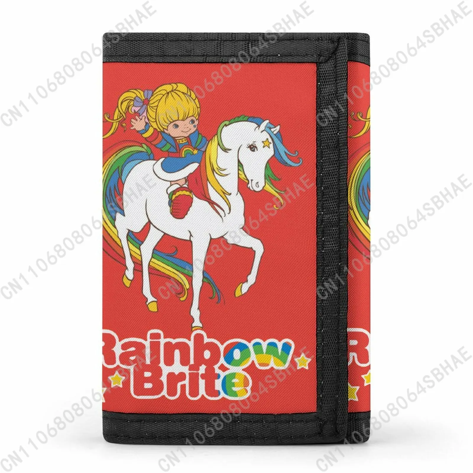 

Brite Rainbow Trendy Tri Fold Wallet Teenage Girls Boys Slim 3 Fold Card Personalized Pattern Purse for School Daily Use