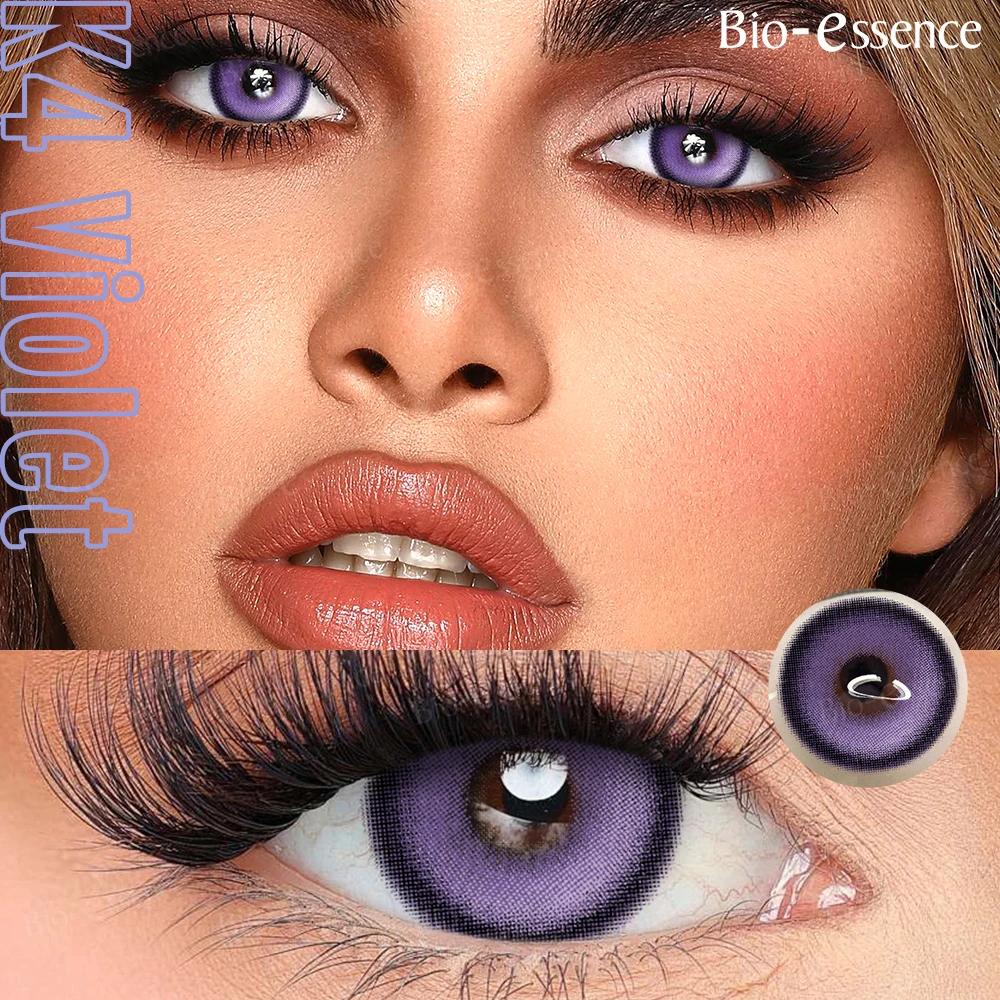 Bio-essence Kontaktlinsen 2PCS Farbige Kontaktlinsen Cosplay Rote Linsen 1 Jahr Mode Farbe Schönheit Linsen Party Nette Augenlinse – Detail 12
