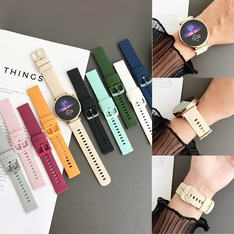 Silicone Band for Huawei Watch GT4 GT2/3 Pro Sport Bracelet for Samsung Galaxy Watch Active2 Amazfit 22mm 20mm Smart Strap