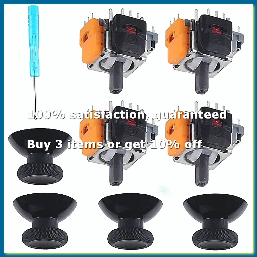 Joysticks Replacement for Controller,4 Pack Hall Effect 3D Analog Sensor Joysticks Module for Conrtoller-DT30