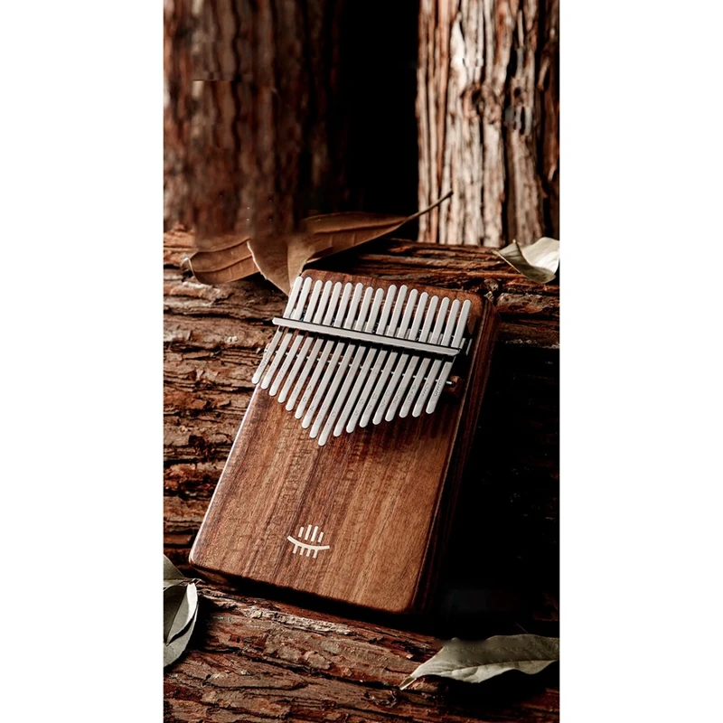 1 Piece 17 Key Kalimba Thumb Piano Music Instrument As Shown Resin+Beech 17 Key Finger Piano Beginners Portable Instrument