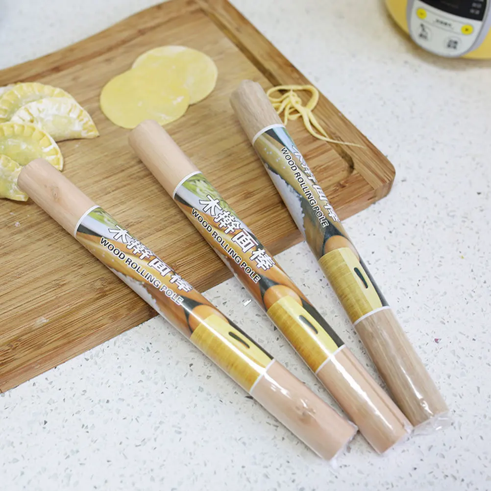 

10Pcs Baking Rolling Pin Fine Craftsmanship Wood Tool for Cake Pastry Bread Dumpling Noodle Making Kitchen Cooking Utensil