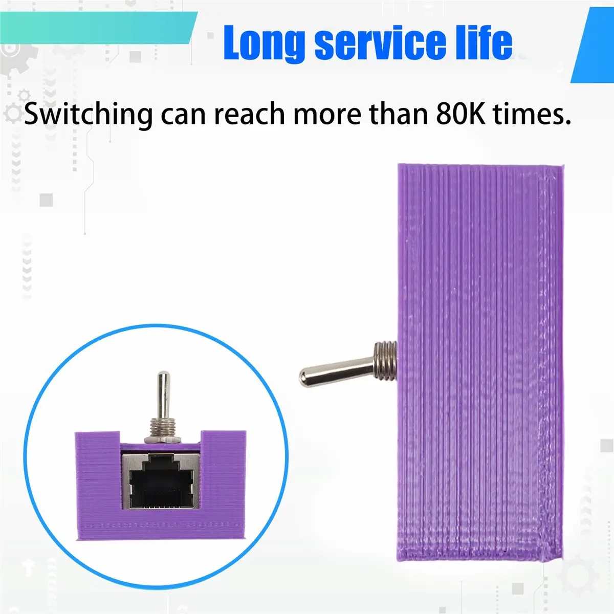 ABFS Network RJ45 LAN CAT5/CAT6 Twisted Pair Control Switch Toggle Switch Network Cable Switch
