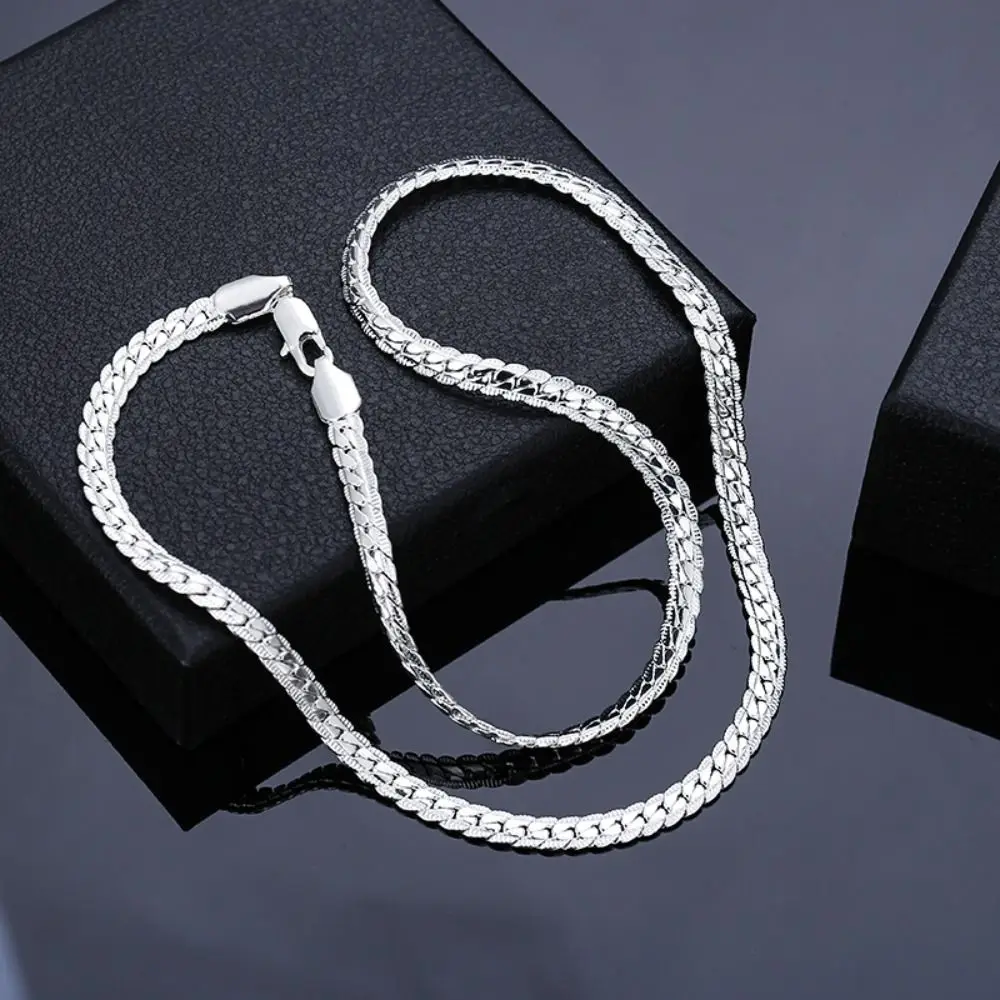 قلادة سلسلة من نسيج الفولاذ المقاوم للصدأ للرجال ، قلادة ذهبية وفضية ، على الطراز الأوروبي ، الموضة