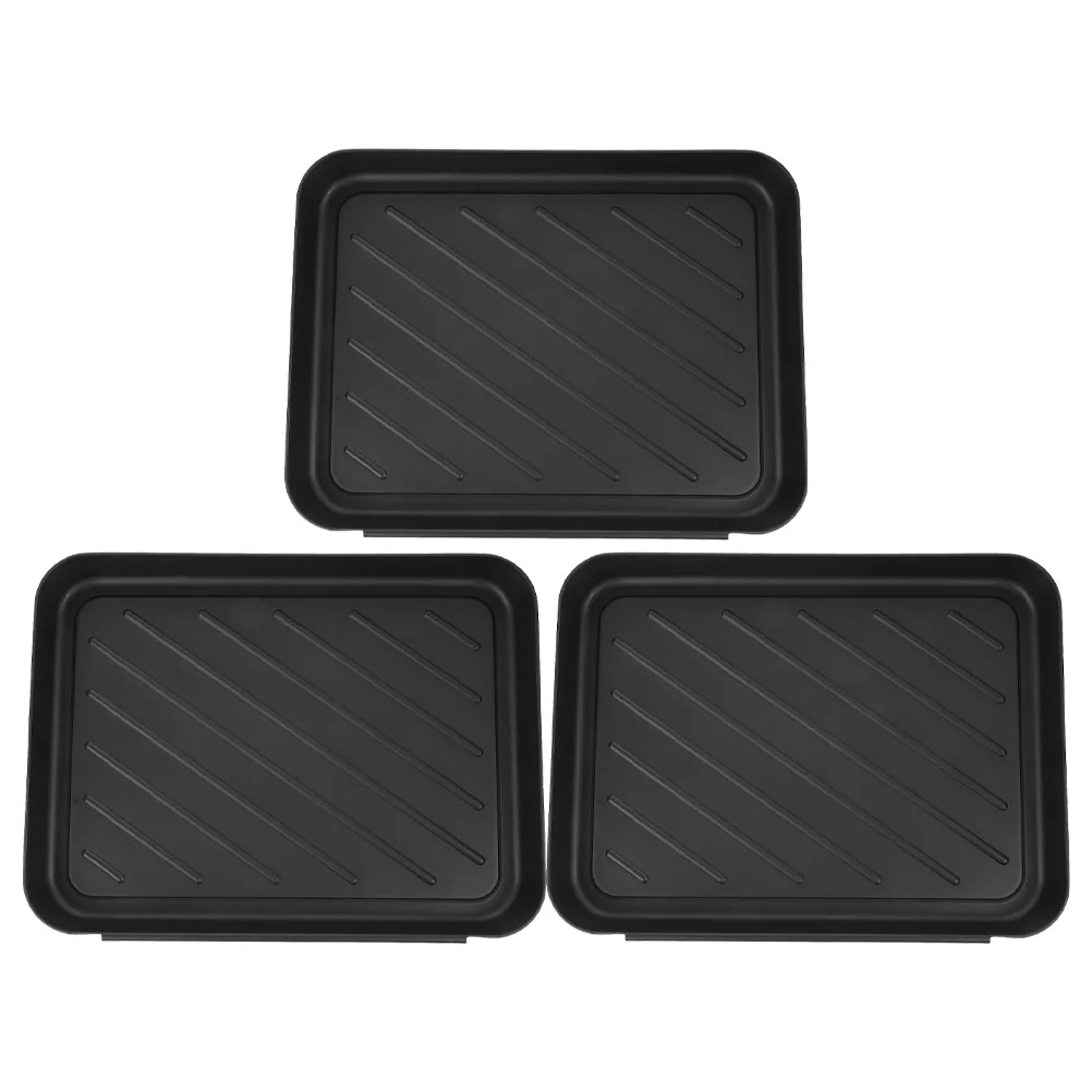

3pcs Plastic Boot Large Capacity Multi-Function Shoes Non-Slip Entryway Storage Tray Versatile Sundries Mat Bonsai Flower Pot