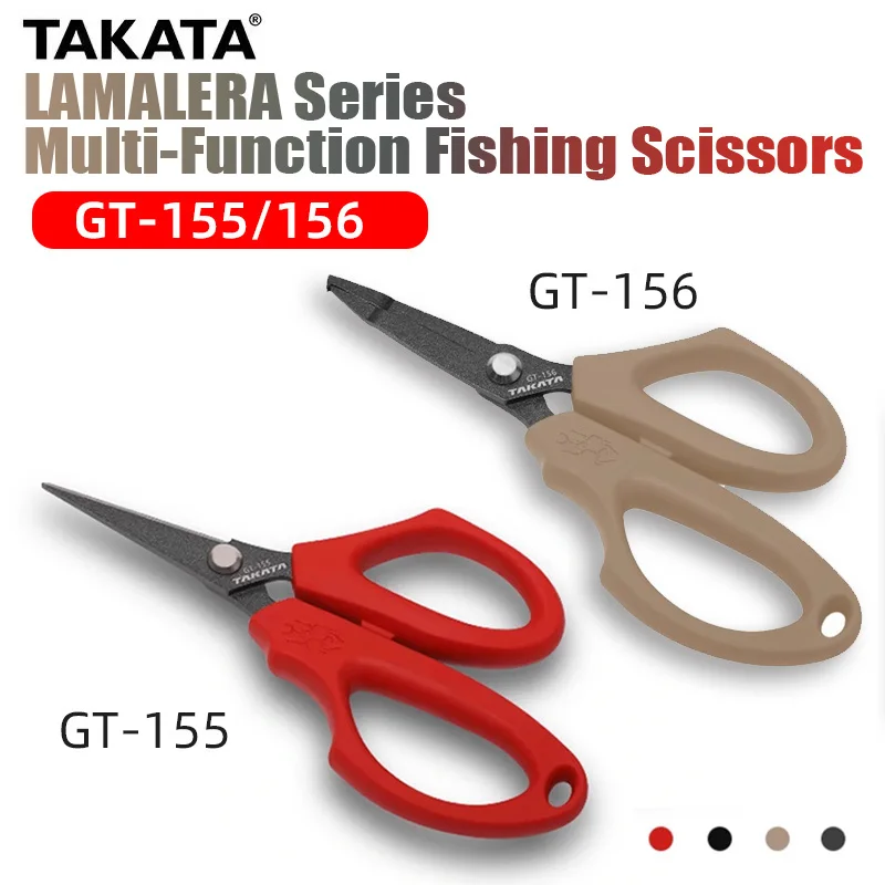 

TAKATA LAMALERA Series Line Cutter Split Ring Opener Carbon Steel Fishing Scissors Hook Remover Gear Tackle Tool Fish Equipment