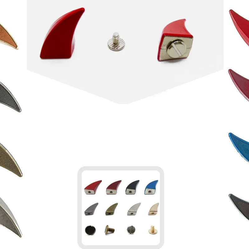 Alloy Screw Cone Rivets Shark Punk Fin Garment Rivets Stud For Leather Craft Handbag Purse DIY Hardware Accessories