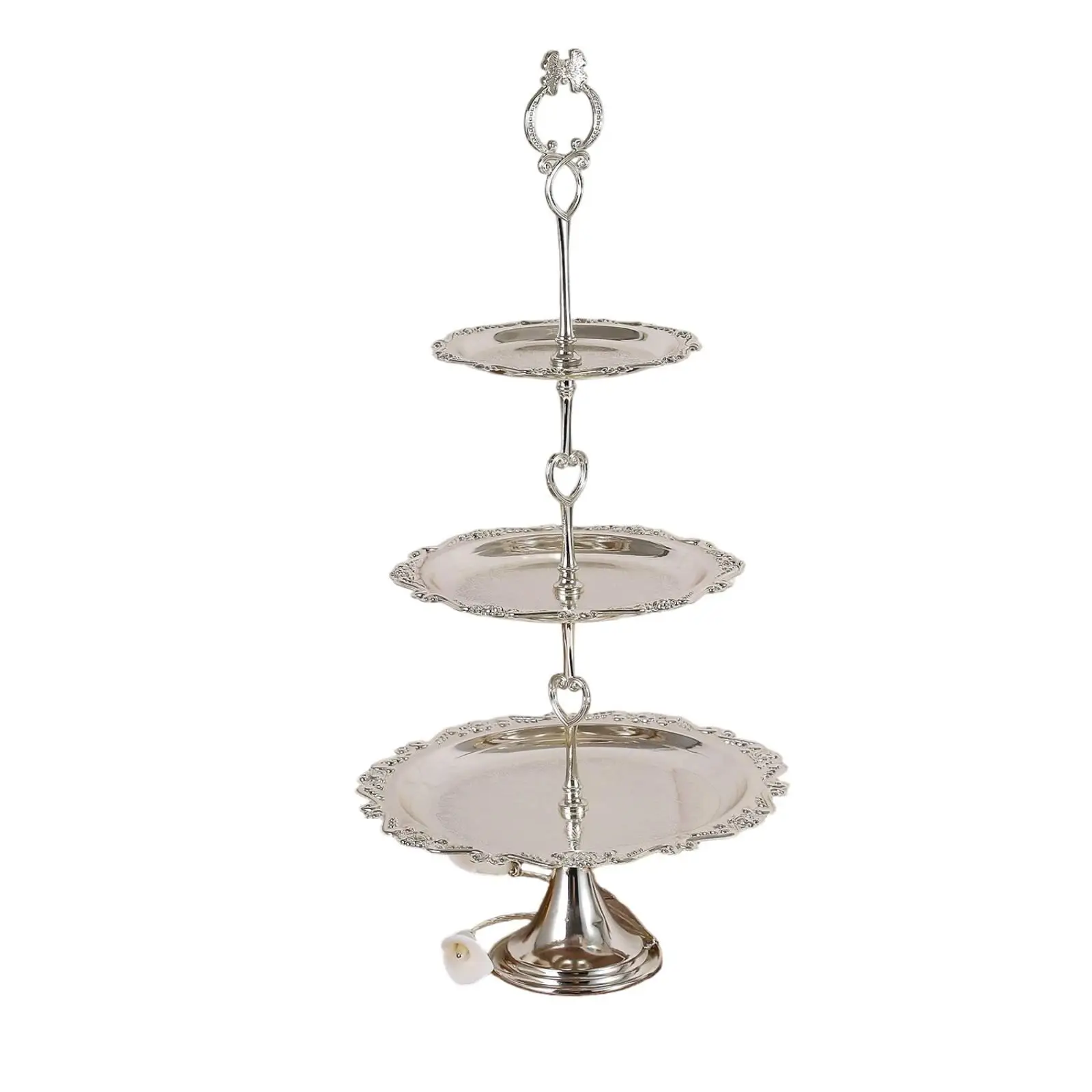 Multi Layer Iron Dessert Stand Decorative Lace Cake Display Centerpiece Table Rack for Elegant Sweets Birthday or Wedding