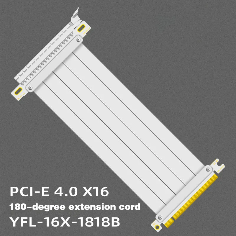 Imagem -03 - Cabo de Extensão de Pcie 4.0 Cabo de Alta Velocidade Blindado 16x Branco do Riser de Gpu com Porto Expresso de Pci para o Cartão de Extensão de Gpu 1560cm