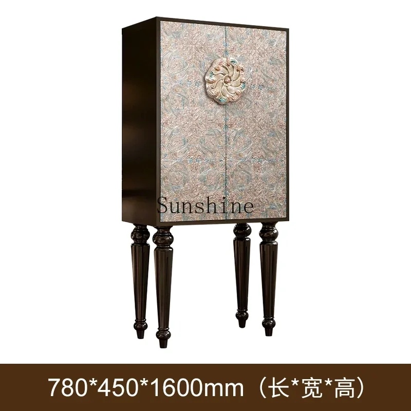 American medieval bedroom wardrobe living room tall cabinet retro style furniture