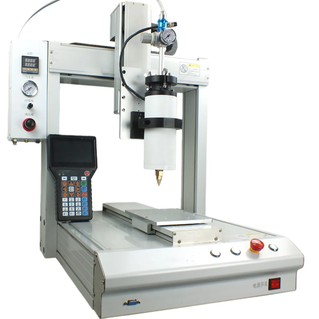 300ml Single-station Pneumatic Hot Melt Glue Dispenser Precision Automatic Gluing Machine Thermostat Industrial Cartons