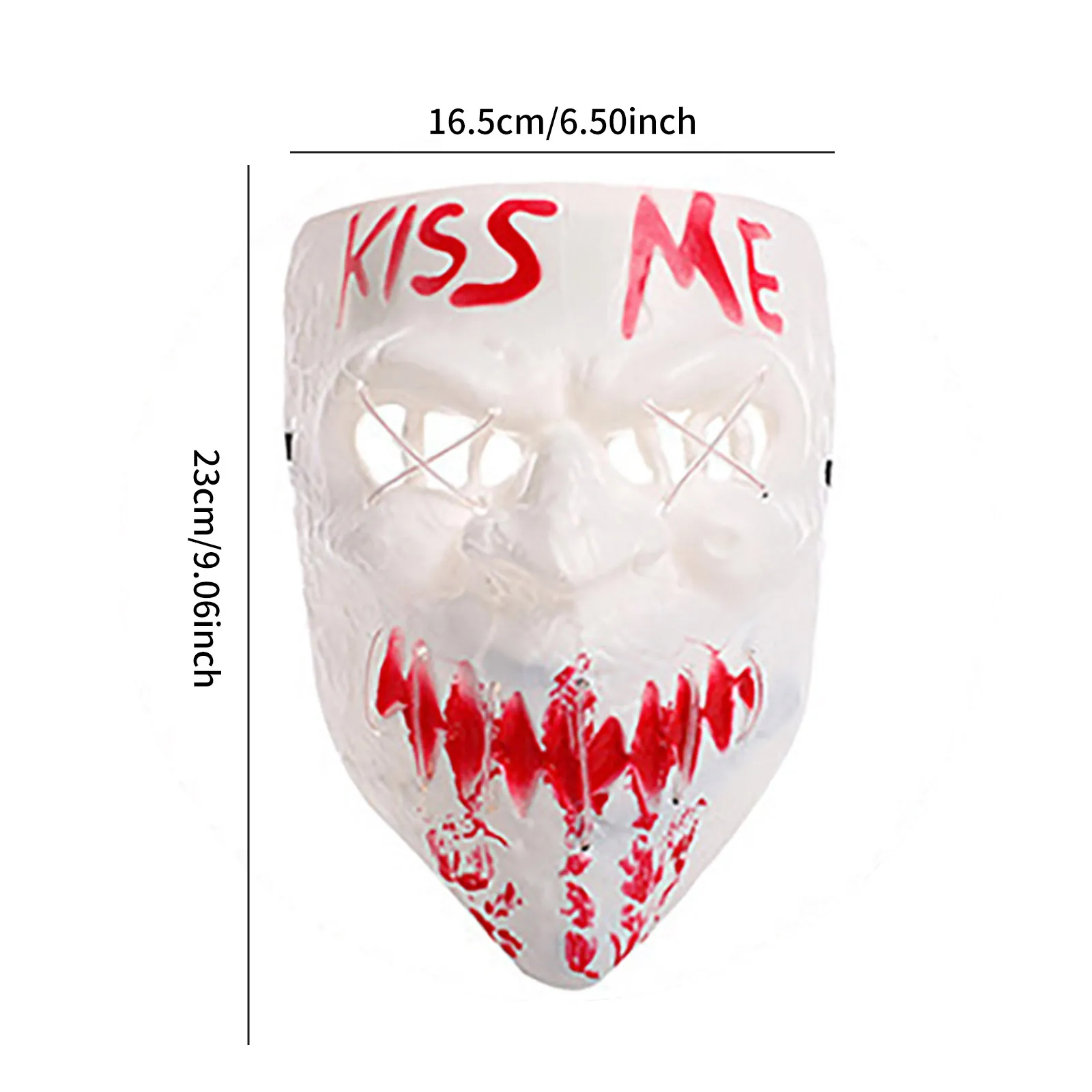 Adults Kids Light Up Scary Mask Reusable Halloween Prop with Spooky LED Effects for Cosplay Festivals And Party Accessories