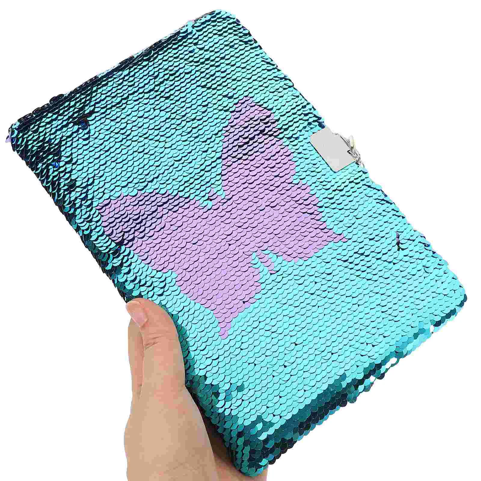 Glitter Diary Sequin Notebook Notebooks Mermaid Travel Double Offset Paper School