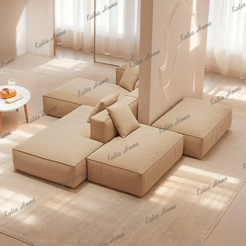 FG Luxury 7 Person Living Room Sofas Aesthetic Beige Floor Recliner Living Room Sofas Modular Bedroom Divano Moderno Furniture H