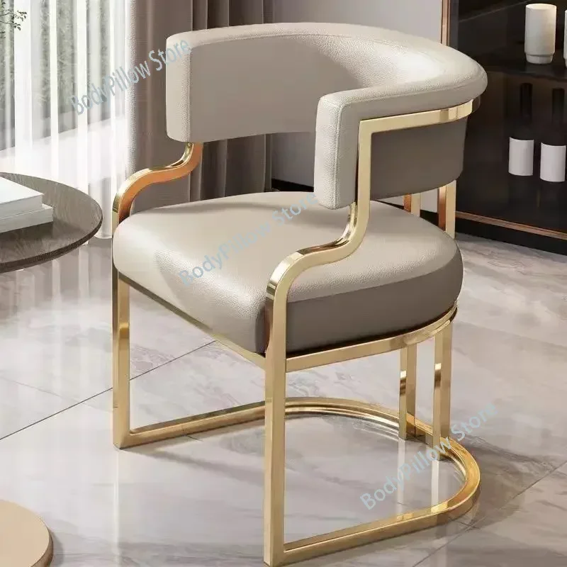 Luxury Makeup Dining Chairs Reception Front Desk Manicure Mahjong Sofa Hotel  Chair Silla Comedor Kitchen Furniture