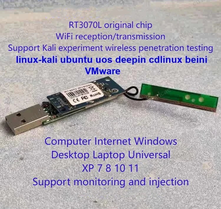 RT3070L wireless network interface card Kali Linux CDLinux data packet capture Ubuntu debit card 2.4G Wifi