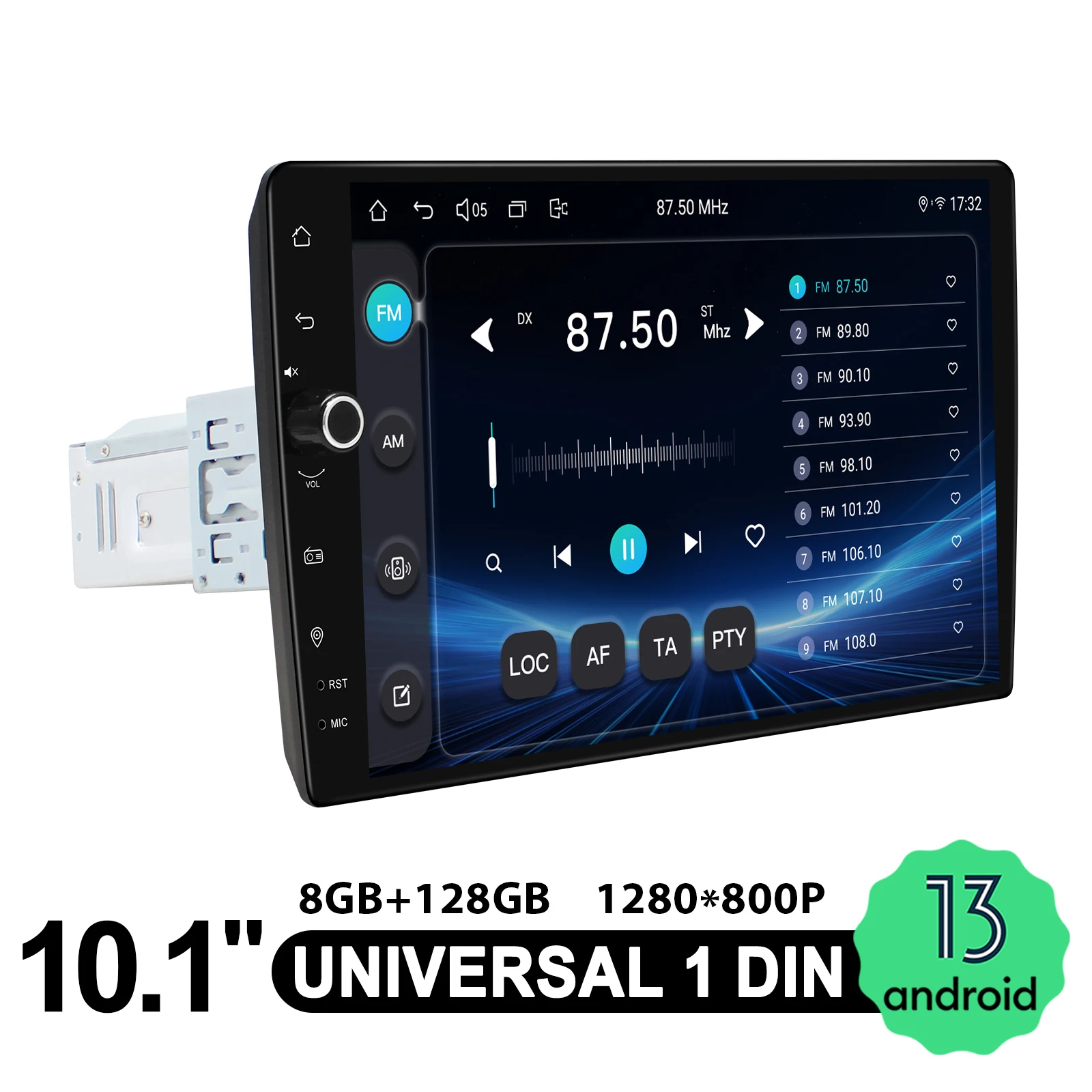 JOYING 10 بوصة نظام صوت السيارة العالمي مشغل وسائط متعددة راديو ستيريو للسيارة دعم الكاميرا الخلفية تصميم زر كبير للقيادة الآمنة