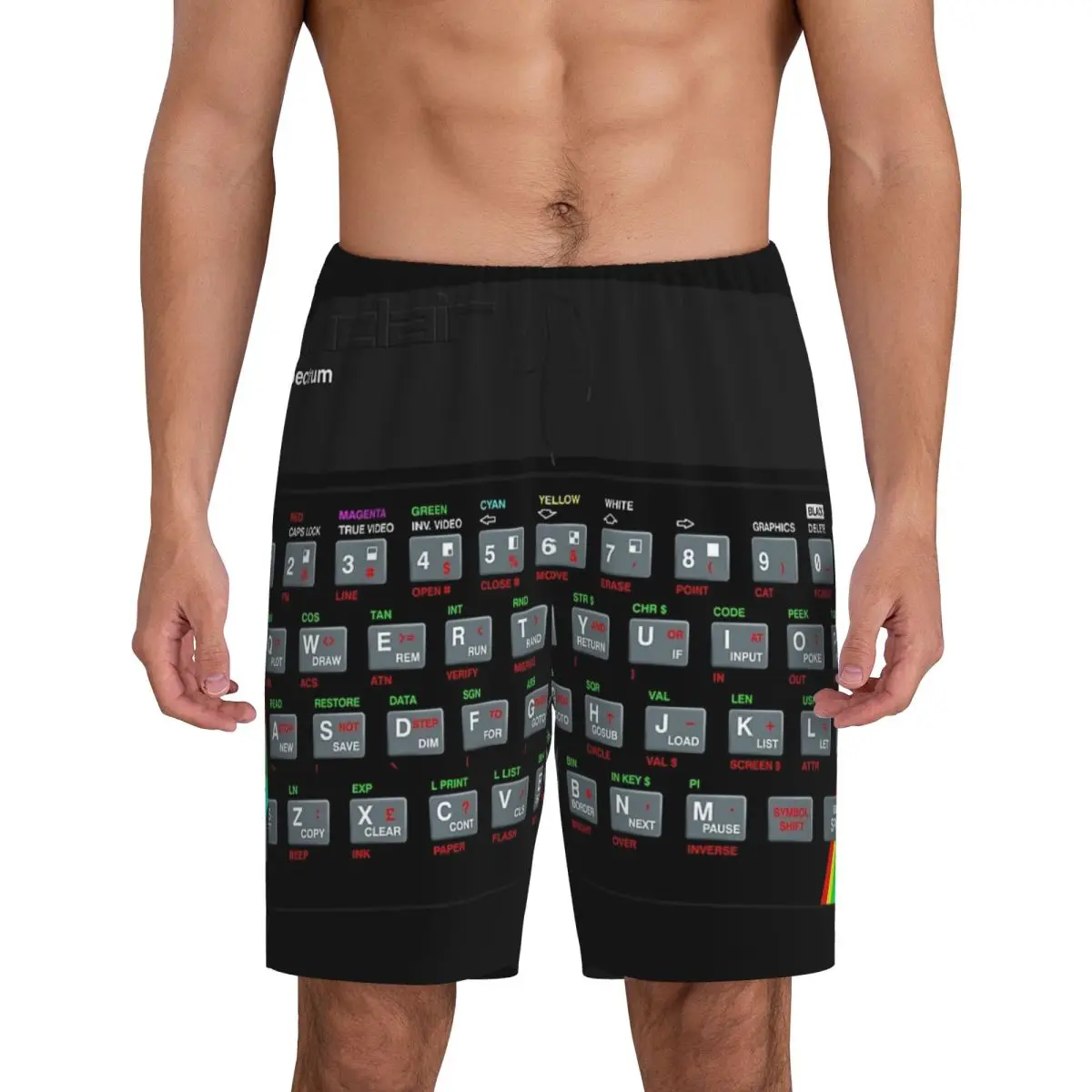 

Custom ZX Spectrum Short Pajama Pants Men Sleepwear Sleep Lounge Bottom Shorts Sleeping Pants