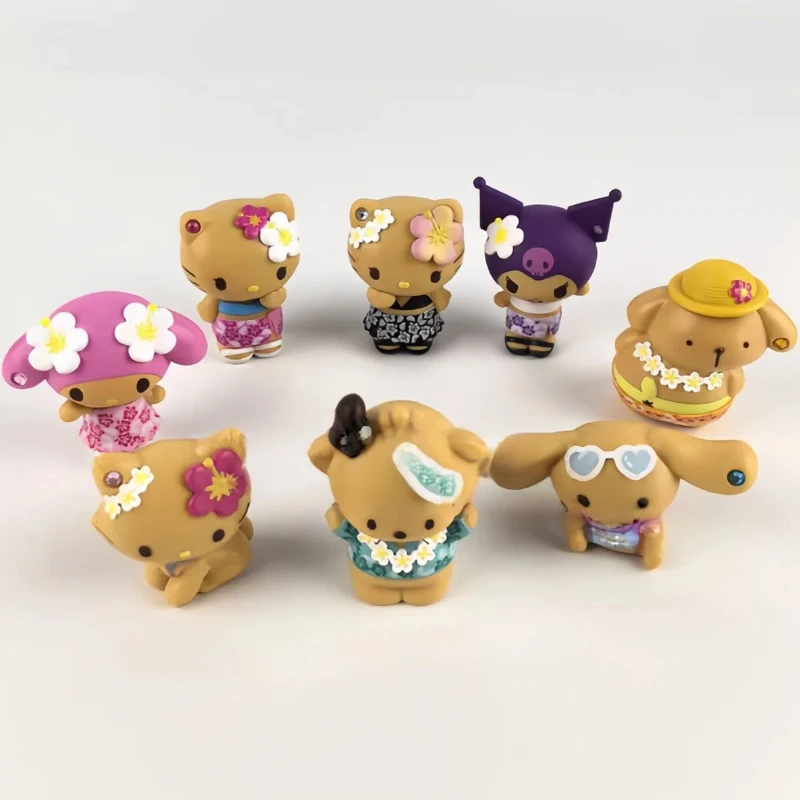 

New Kt Cat Black Leather Series Blind Box Sparkling Water Diamond Jade Guigou Handmade Desktop Ornament Festival Gift For Girls