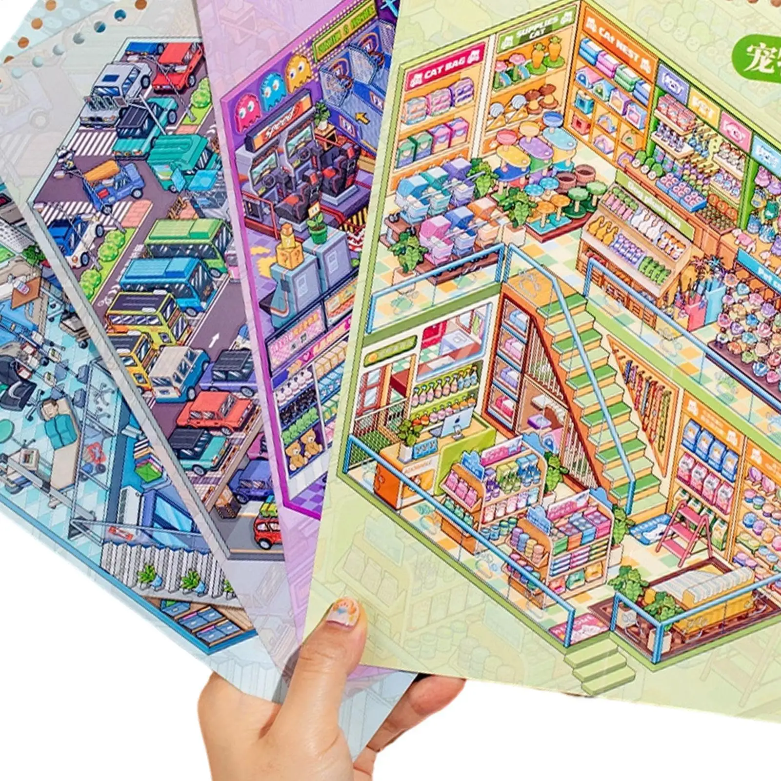 scenari-adesivi-per-adulti-riutilizzabili-e-impilabili-libro-di-adesivi-3d-per-mini-scene-per-attivita-fai-da-te-diario-scrapbook