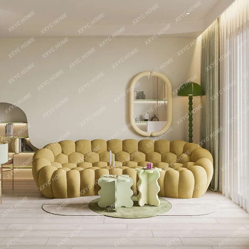 Italian Bubble Fabric Couch Modern Rochburg Villa Club Single Leisure Chair