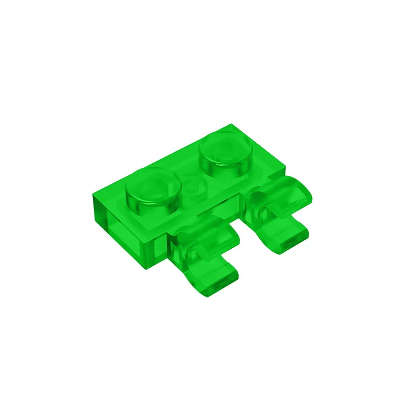 MOC PARTS GDS-816 Plate, Modified 1 x 2 with 2 U Clips (Horizontal Grip) compatible with lego  60470  pieces of children\'s toys