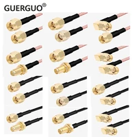 Cable Coaxial RF RG316 de 5CM, Cable RG174 SMA a SMA macho a SMA hembra, conector de mamparo, puente RF, Terminal de Cable en espiral, 1 ud.