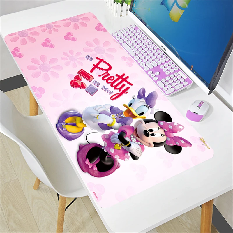 Kawaii Pink New HD Mouse Pad Laptop Cartoon Gamer Desk Mat PC Donald Daisy Duck Anime Desktop Carpet Gaming Accessories Mousepad