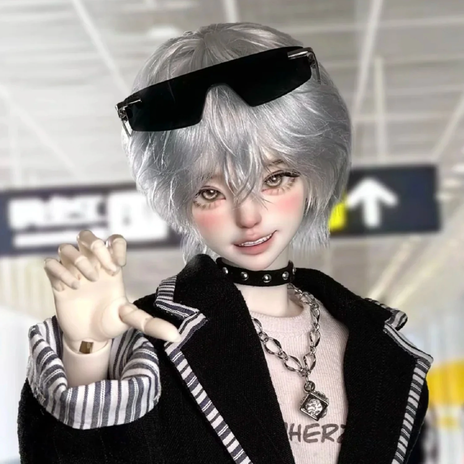 

1/4 BJD Doll Male XiaoLang Open Mouth Smiling Face Head Unclothed Body Collector Art Doll Ball Jointed Doll Toy for Collector