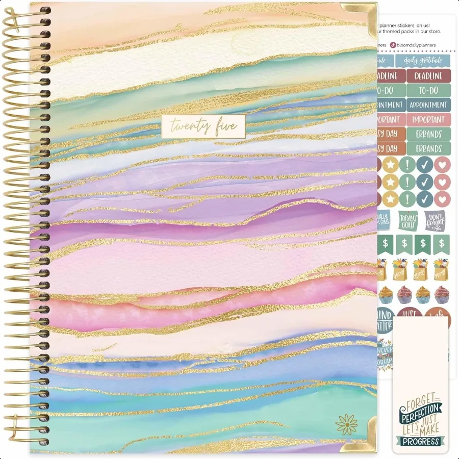

2025 HARDCOVER 8.5" x 11" Calendar Year Day (January 2025 December 2025) Appointment Goal Organizer Monthly and Weekly Inspir