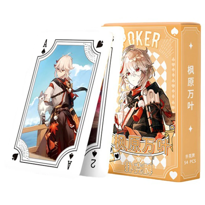 

Genshin Impact Kaedehara Kazuha poker playing cards board games child kids toys Children toy deck card game set Anime