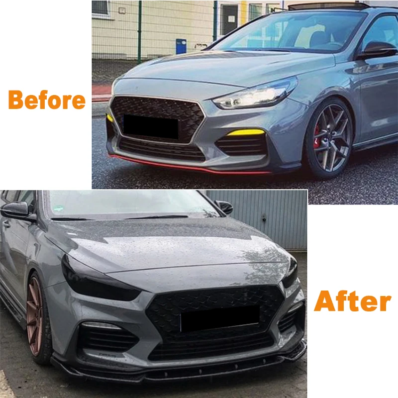 Car Front Bumper Lip Splitter Diffuser Body Kit Spoiler Bumper Guard Protector For Hyundai I30N MK3 2017-2019 MK3.5 2020-2023