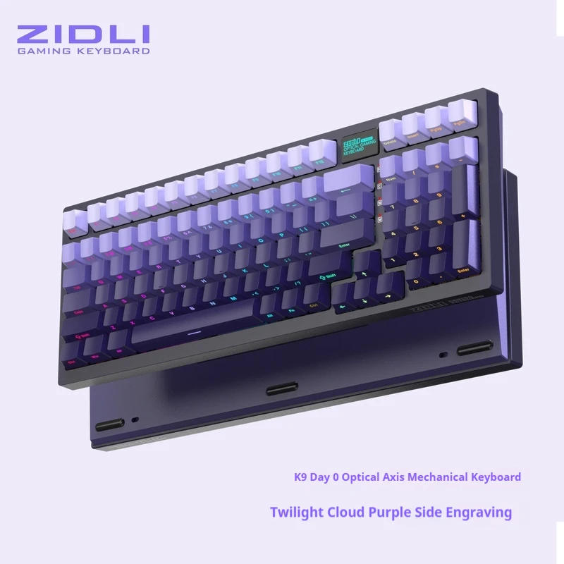 Zidli K980 Muyun Purple 98 Key Optical Axis Esports Gaming Mechanical Keyboard Computer Laptop Peripherals Ergonomic Design