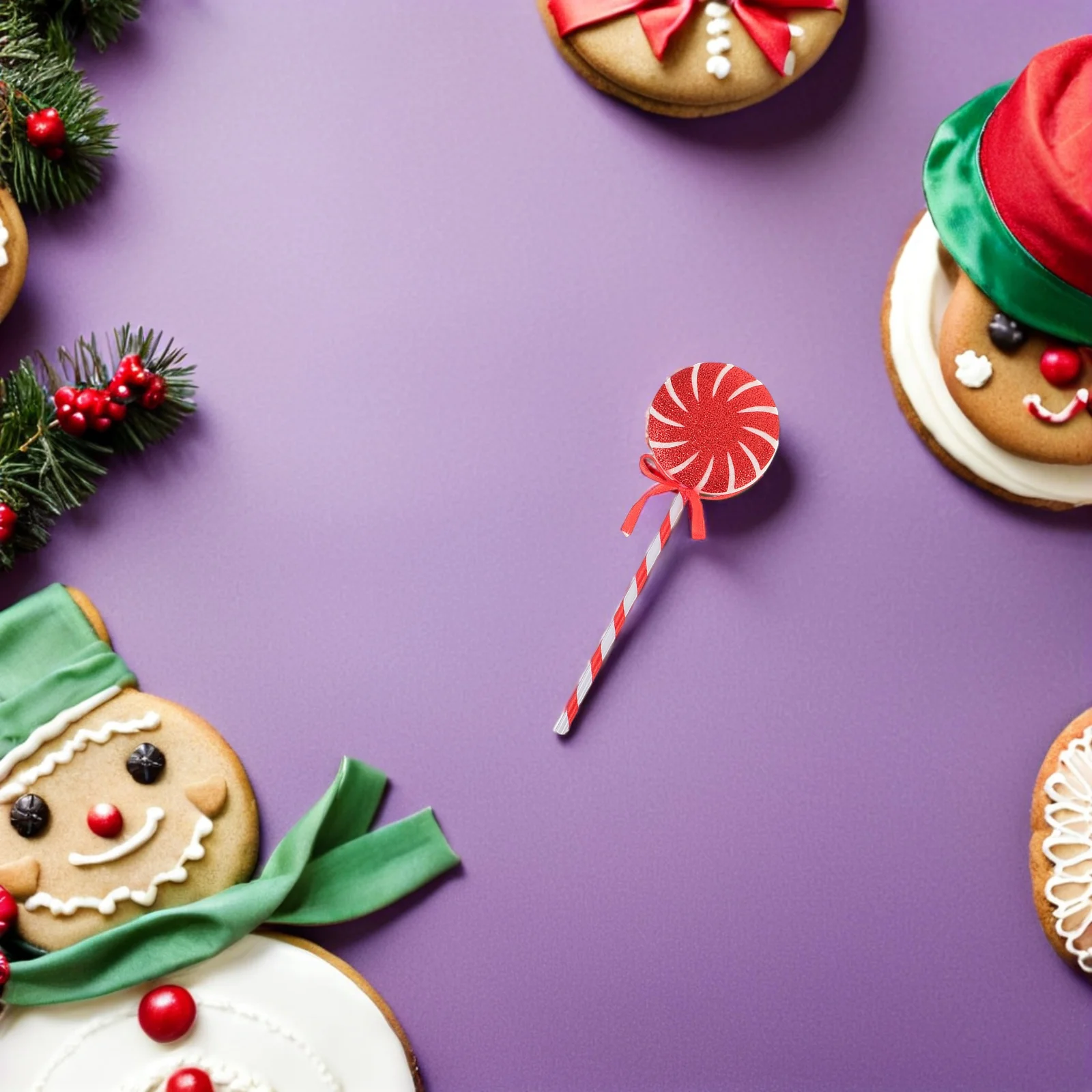 

4 Pcs Christmas Lollipop Decoration Hanging Holiday Decorations Giant Candy-themed Tree Topper Jumbo Ornaments