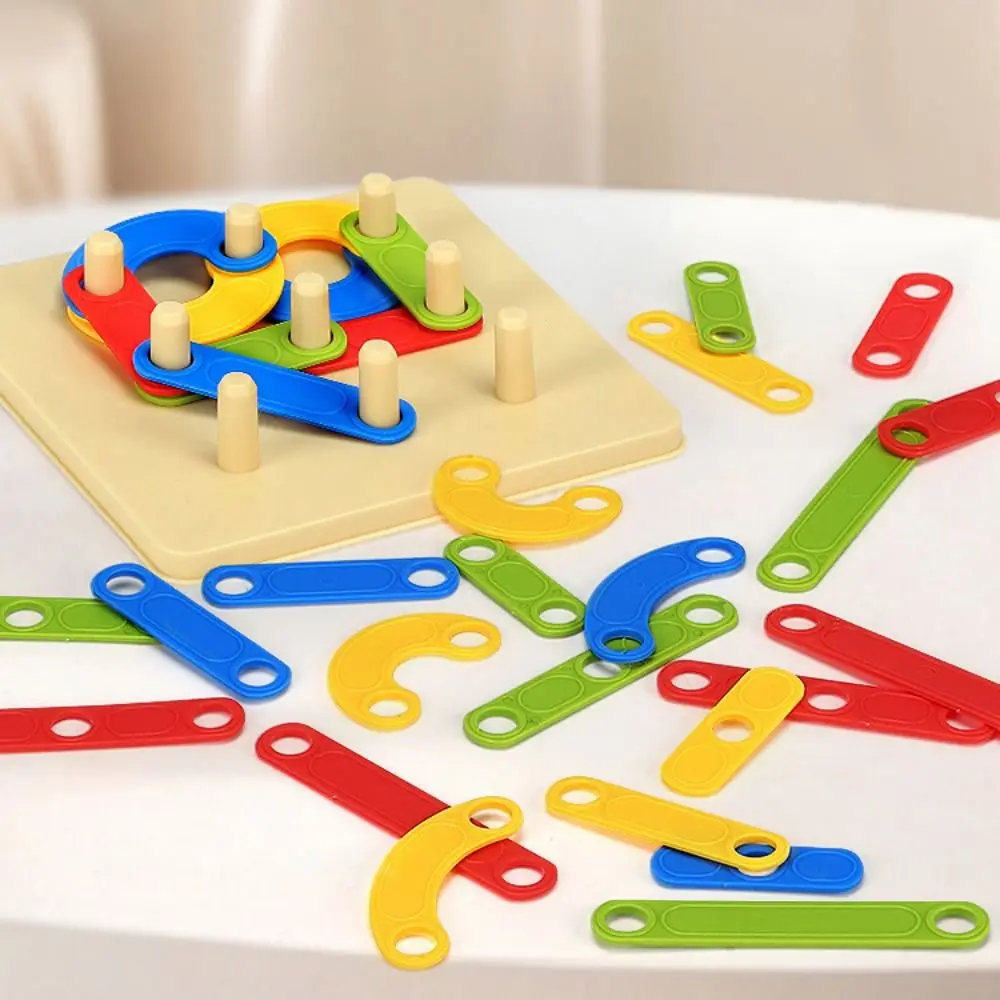 Variable Shape Matching Column Toys Game Jigsaw Board Intelligence Puzzle Geometric Column Set DIY Handmade Toys 3D Puzzle Game