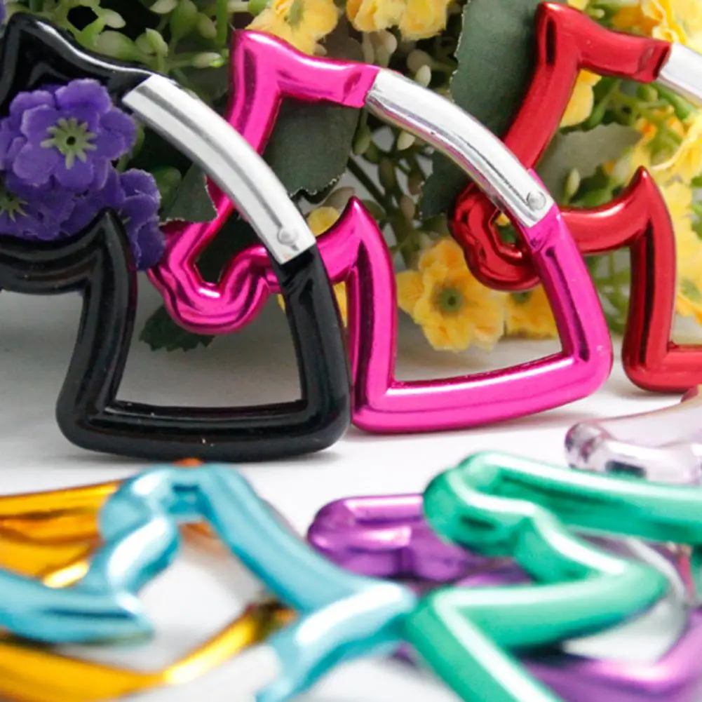 1PC Carabiner Horse Head Locking Hanger Aluminum Alloy Carabiner Keychain Dazzling D-ring Buckle Snap Hook Clip Climbing Hooks