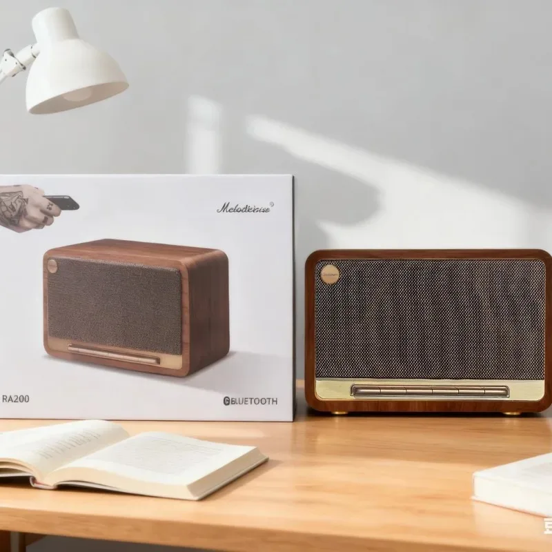 Portable Retro Wooden Bluetooth Speaker Wireless High Quality Sound Bass Smart Speaker