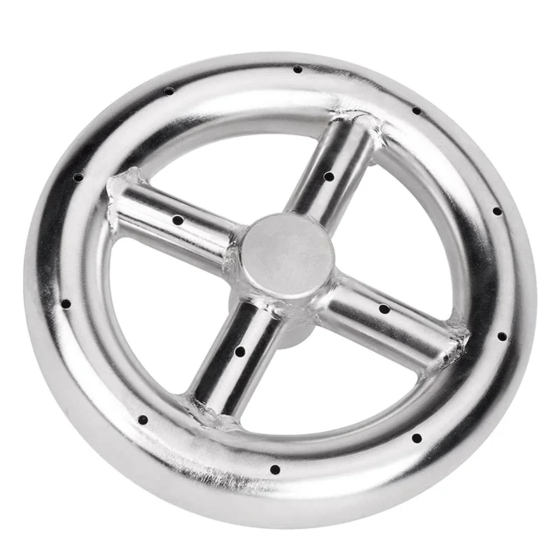 6 Inch Round Fire Pit Burner Ring for Natural Gas & Propane Fire Pit Fireplace Fire Pit Burner for Indoor & Outdoor-LITE