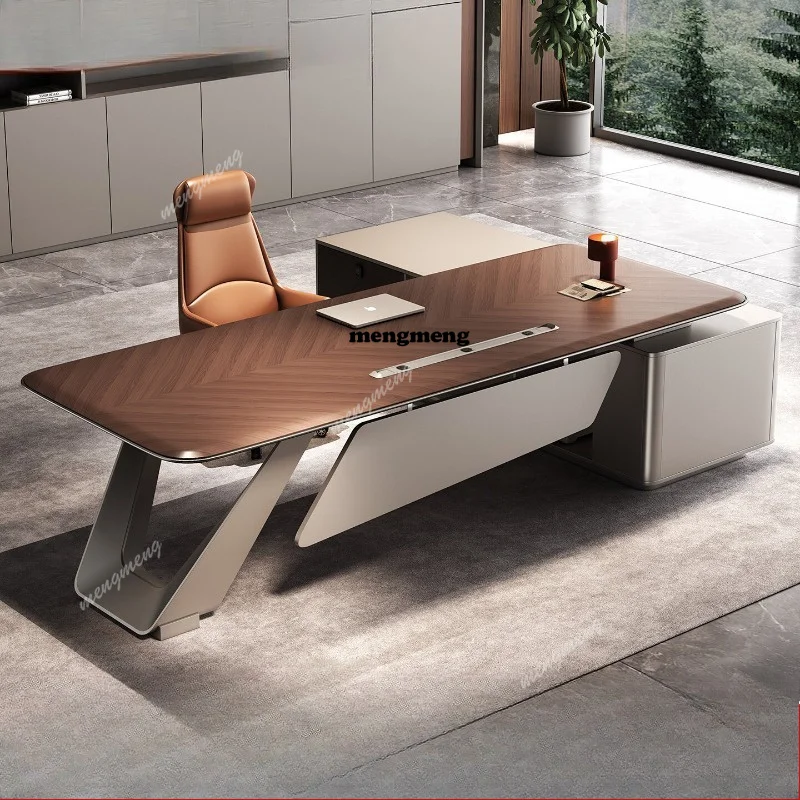 

Light luxury high-end office boss table simple modern leadership general manager office high-end class desk