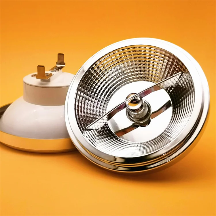 LED AR111 Lamp Dimmable 15W 220V 12V GU10 G53 Base Substitute Halogen Lamps LED Downlight ES111 Bulbs COB Spotlight Warm White
