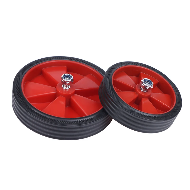 2Pcs Red+Black Wheel Replacement Air Compressor 5/6 Inch Air Compressor Accessories Caster Wheels With Screws For Air Pumps