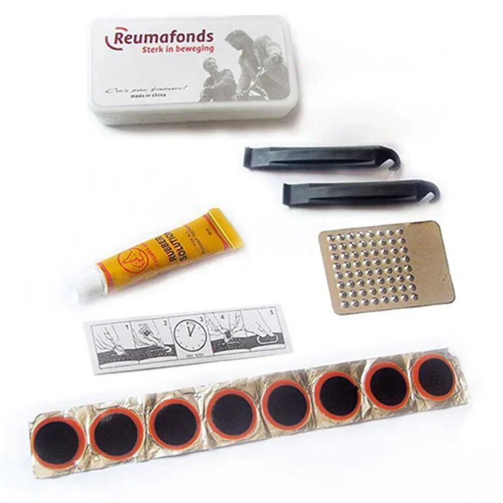 Lightweight Bike Tire Repair Kit - Rubber Patch Box for Quick & Easy Tube Patching, Multipurpose Cycling Repair Tools Included image 5