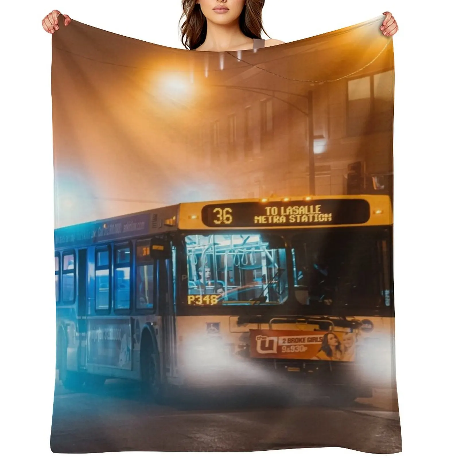 

Bus Throw Blanket Blankets For Bed christmas decoration Winter beds Blankets