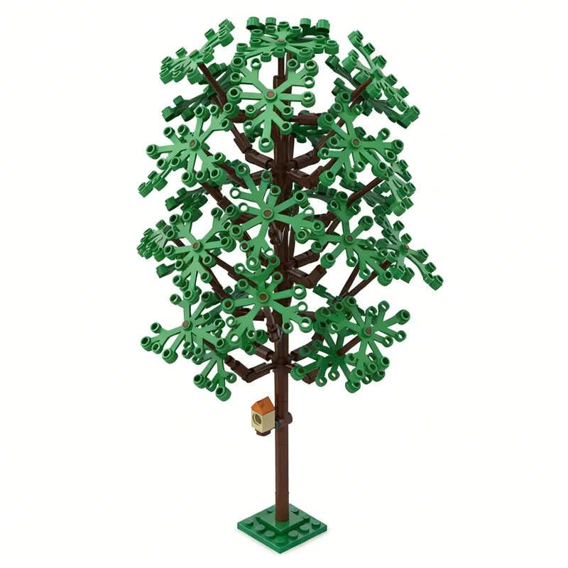 135 elementów MOC Miasto Owalne Drzewo Model Klocki Zabawki Architektura Składanie Prezent Świąteczny DIY Edukacja Klocki Kreatywna Pomysłowość