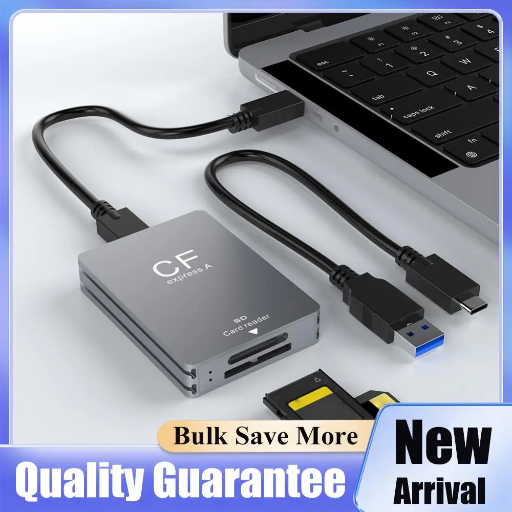 

2 in 1 CFexpress Type A SD Card Reader Memory Card Reader Support for Android/Windows/ OS Portable CF Express Reader for SLR