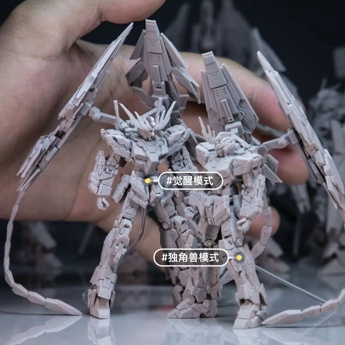 

90MM Artifact Unicorn Gaoda RX-0-03 Unpainted Unassembly 3D Print Diy Mini High-precision Robot Model Gk Full kit