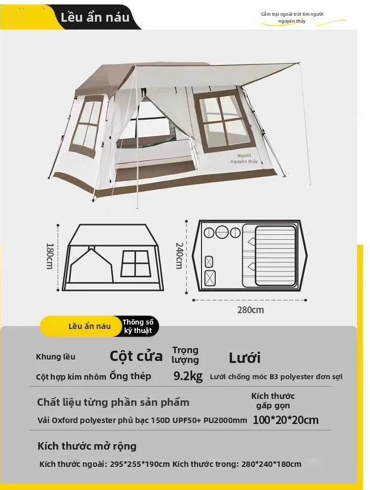 The Primitive | Lều Đa Năng Chống Thấm 6 Cột Thiết Kế cho Du Lịch