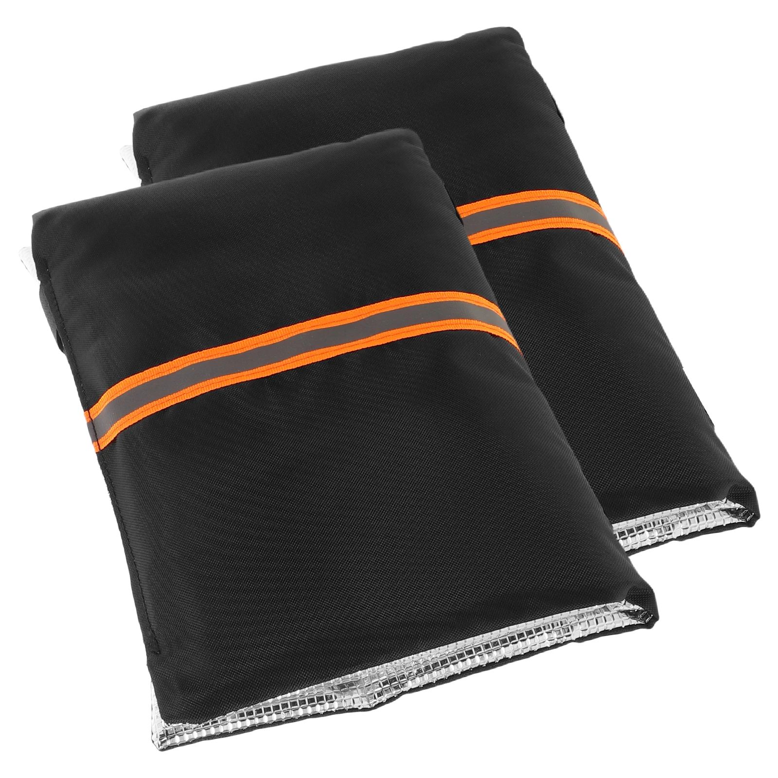 

2pcs Winter Faucet Cover Outdoor Spigots Protector With Foil Insulation Lining Reflective Strip Outside Hose Freeze Protection